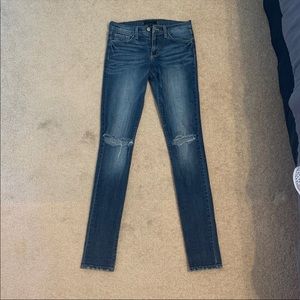 Flying monkey distressed skinny jeans